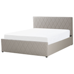 Bett mit Stauraum Kunstleder ROCHEFORT 180 x 200 cm Taupe