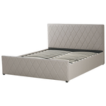 Bett mit Stauraum Kunstleder ROCHEFORT 180 x 200 cm Taupe