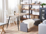 Esstisch heller Holzfarbton / schwarz 120 x 80 cm LUTON