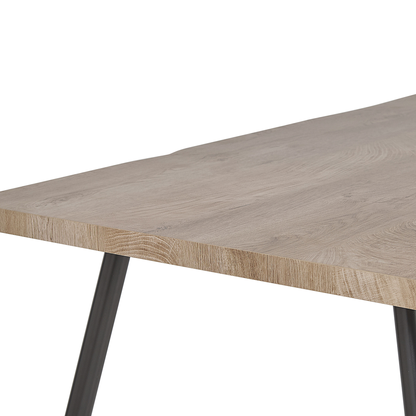 Esstisch heller Holzfarbton / schwarz 120 x 80 cm LUTON