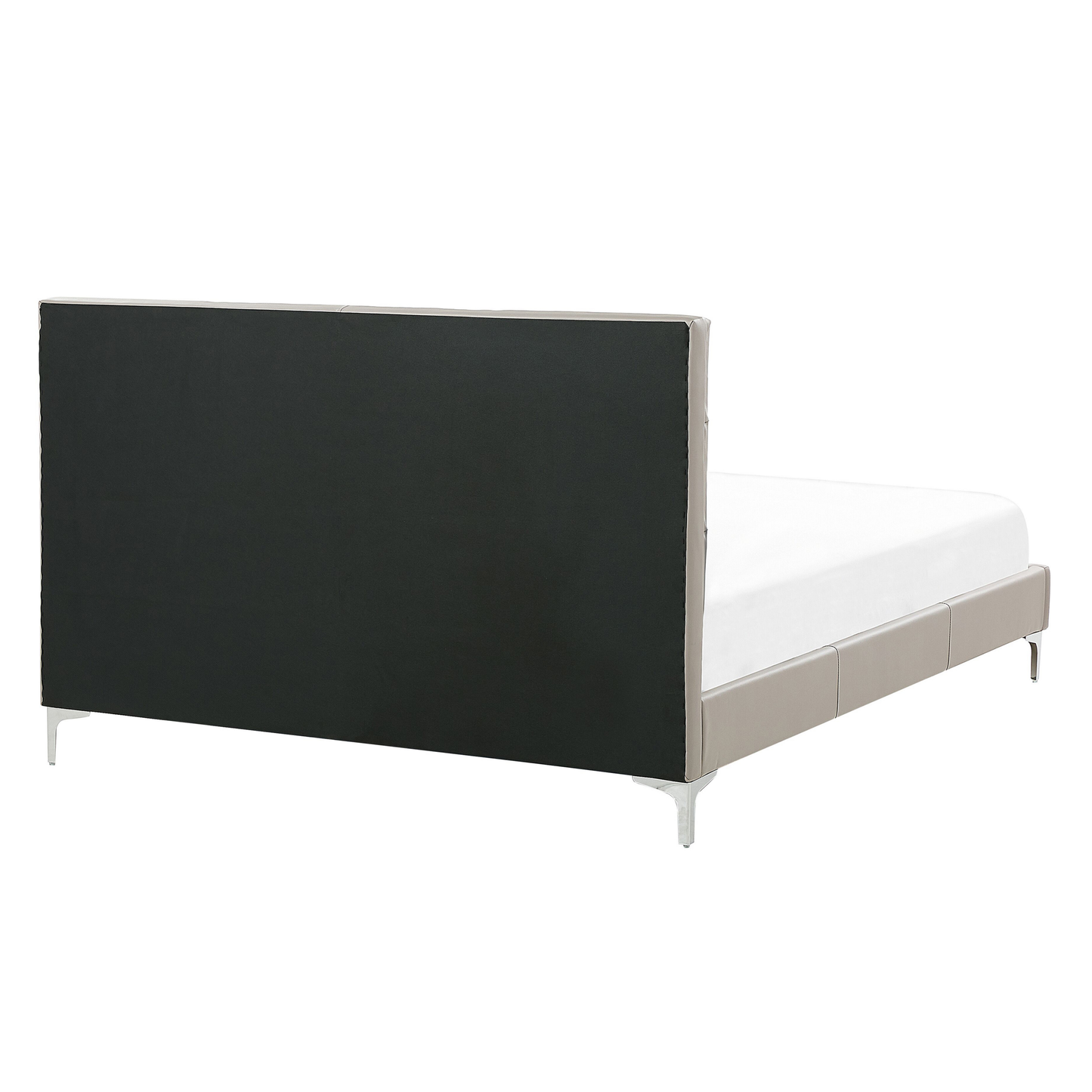Bett mit Lattenrost Kunstleder AMBERT 140 x 200 cm Taupe