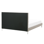 Bett mit Lattenrost Kunstleder AMBERT 140 x 200 cm Taupe