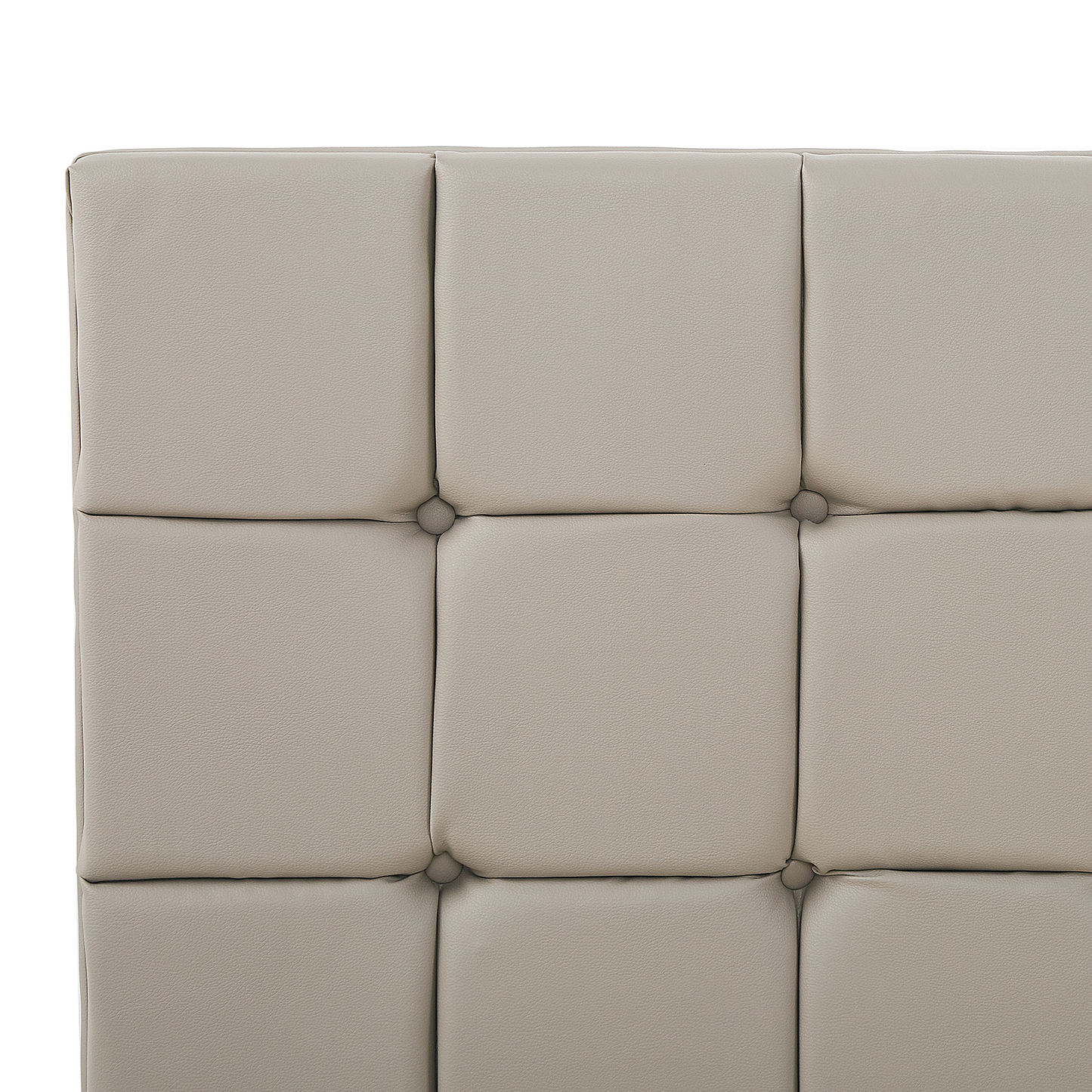 Bett mit Lattenrost Kunstleder AMBERT 140 x 200 cm Taupe