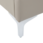 Bett mit Lattenrost Kunstleder AMBERT 140 x 200 cm Taupe