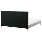 Bett mit Lattenrost Samtstoff AMBERT 160 x 200 cm Grau