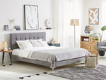Bett mit Lattenrost Samtstoff AMBERT 180 x 200 cm Grau