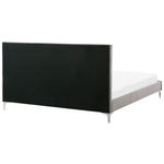 Bett mit Lattenrost Samtstoff AMBERT 180 x 200 cm Grau