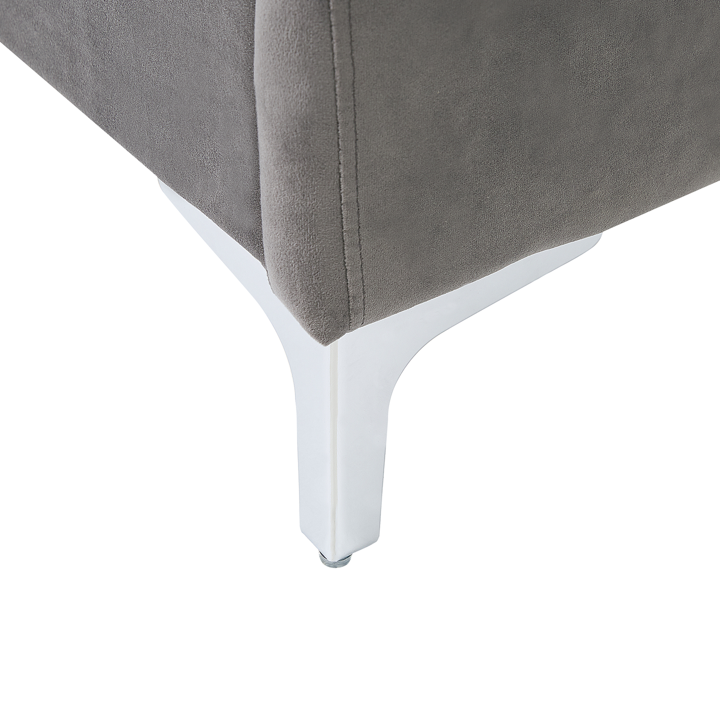 Bett mit Lattenrost Samtstoff AMBERT 180 x 200 cm Grau
