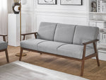 3-Sitzer Sofa grau Retro-Design ASNES