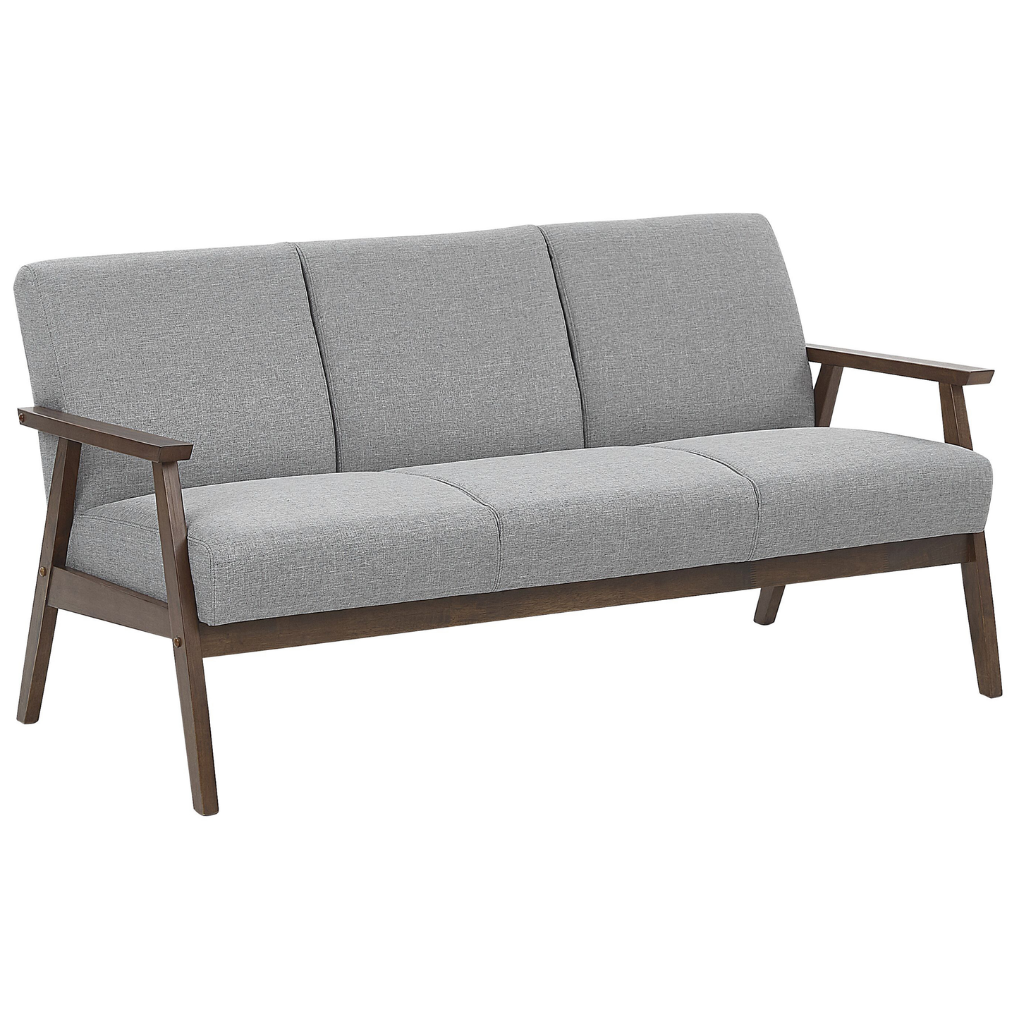 3-Sitzer Sofa grau Retro-Design ASNES