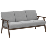 3-Sitzer Sofa grau Retro-Design ASNES