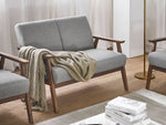 2-Sitzer Sofa grau Retro-Design ASNES