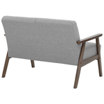 2-Sitzer Sofa grau Retro-Design ASNES