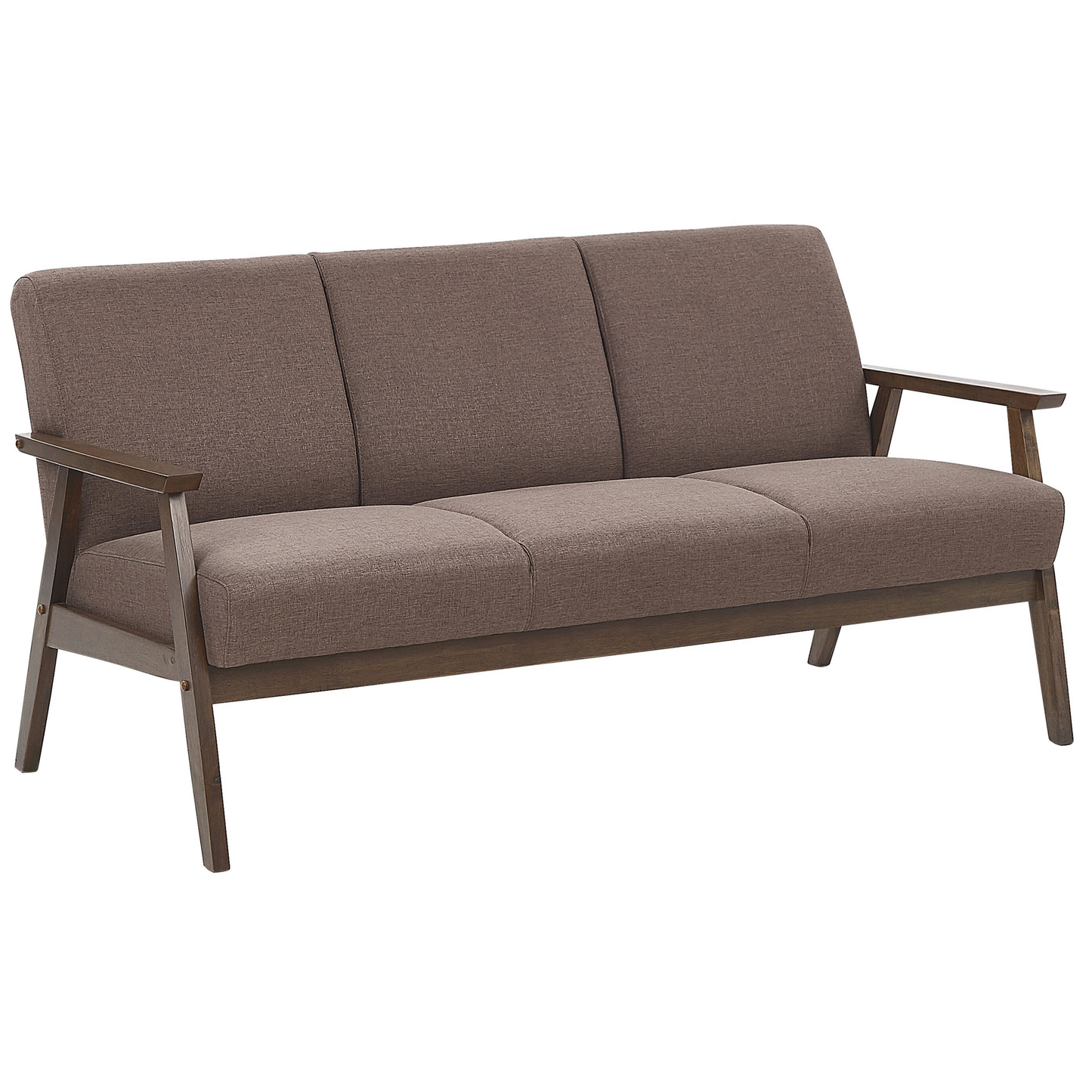 3-Sitzer Sofa braun Retro-Design ASNES
