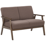 2-Sitzer Sofa braun Retro-Design ASNES