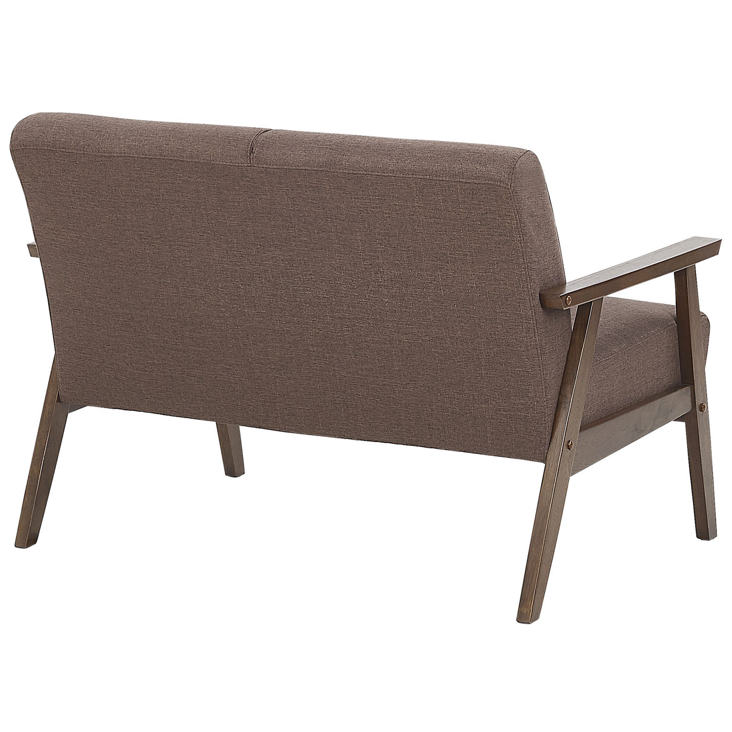 2-Sitzer Sofa braun Retro-Design ASNES