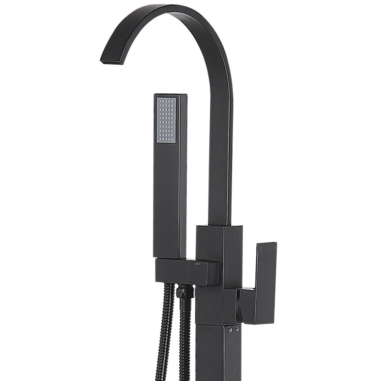 Freistehende Badewannenarmatur RIBBON Schwarz