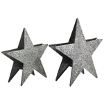 Kerzenständer 2er Set TORNIO Metall 30/26 cm Silber
