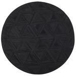 Teppich Kuhfell schwarz ⌀ 140 cm geometrisches Muster Kurzflor KASAR