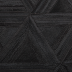 Teppich Kuhfell schwarz ⌀ 140 cm geometrisches Muster Kurzflor KASAR