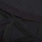 Teppich Kuhfell schwarz ⌀ 140 cm geometrisches Muster Kurzflor KASAR