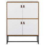Schrank NUEVA 100 cm Hellbraun / Weiss