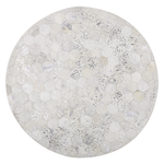 Teppich Kuhfell silber / beige ⌀ 140 cm Patchwork Kurzflor BOZKOY