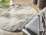 Teppich Kuhfell braun / beige ⌀ 140 cm Patchwork Kurzflor DUTLAR