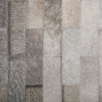 Teppich Kuhfell braun / beige ⌀ 140 cm Patchwork Kurzflor DUTLAR