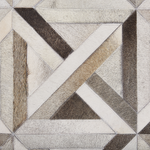 Teppich Kuhfell beige / braun 140 x 200 cm Patchwork Kurzflor TAYTAN