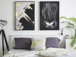 Canvas GALEATA Tiermotiv 63 x 99 cm Schwarz