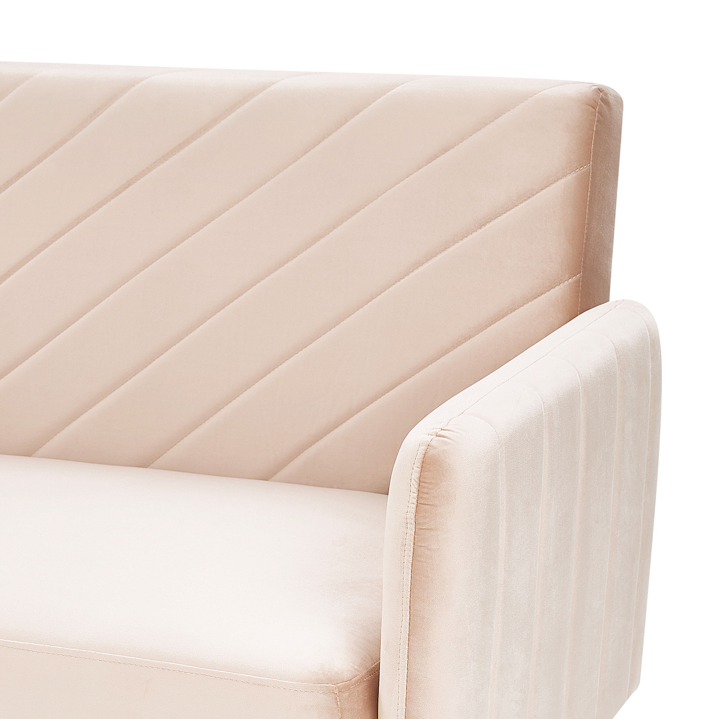 Schlafsofa Samtstoff beige SENJA
