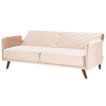 Schlafsofa Samtstoff beige SENJA