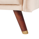 Schlafsofa Samtstoff beige SENJA