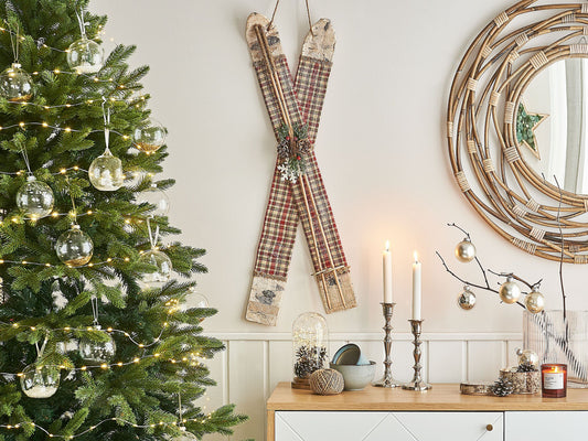 Wanddekoration Papier rot Skier weihnachtlich TOHMO