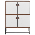 Schrank NUEVA 100 cm Dunkelbraun / Weiss