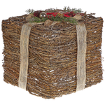 Weihnachtsdeko Rattan rot Geschenk 2er Set INARI