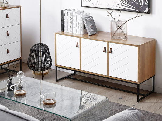 Schrank NUEVA 62 cm Hellbraun / Weiss
