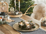 Kerzenständer Kiefernholz grün 4-flammig ⌀ 30 cm JATUNI