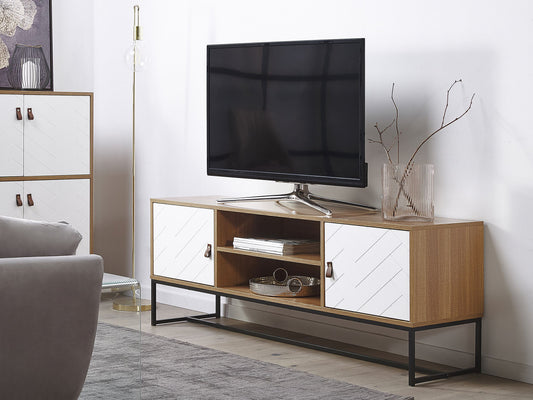 TV-Möbel NUEVA Hellbraun / Weiss