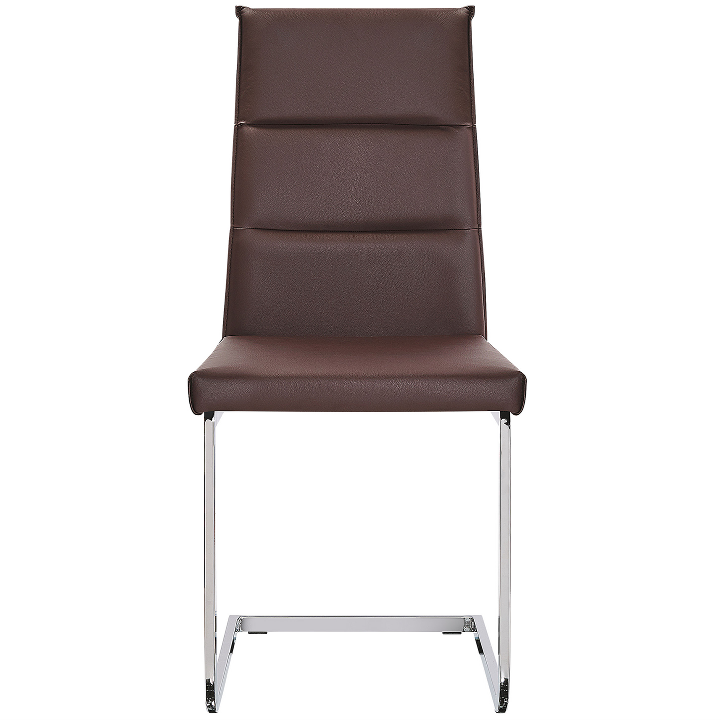 2er Set Kunstleder Freischwinger Stuhl Dunkelbraun ROCKFORD