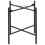 Beistelltisch Rattan / Metall schwarz ⌀ 36 cm VIENNA