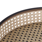 Beistelltisch Rattan / Metall schwarz ⌀ 36 cm VIENNA