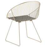 Esszimmerstuhl 2er Set AURORA Metall Gold