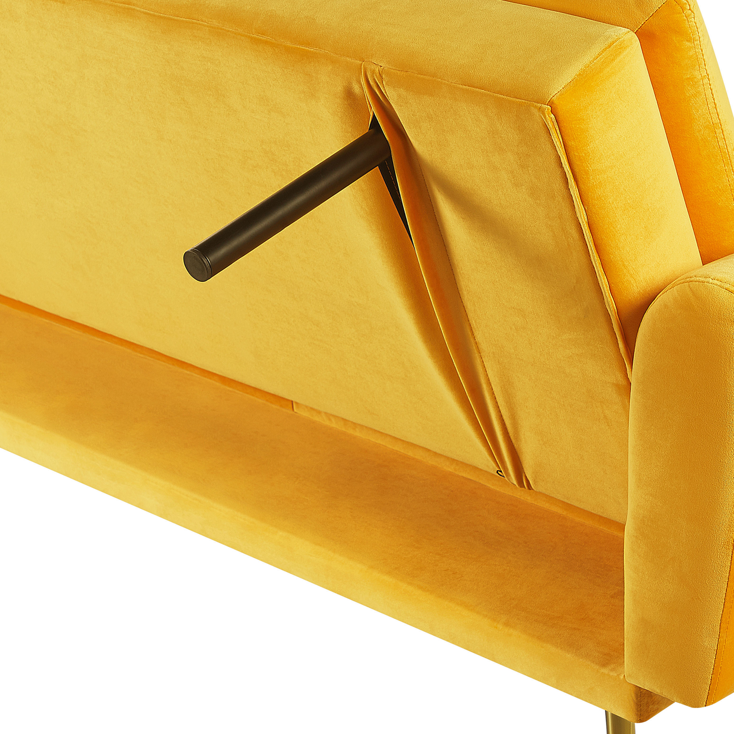 Schlafsofa 3-Sitzer Samtstoff gelb VETTRE