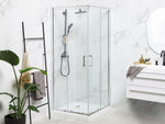 Duschkabine 90 x 90 x 185 cm Silber TELA
