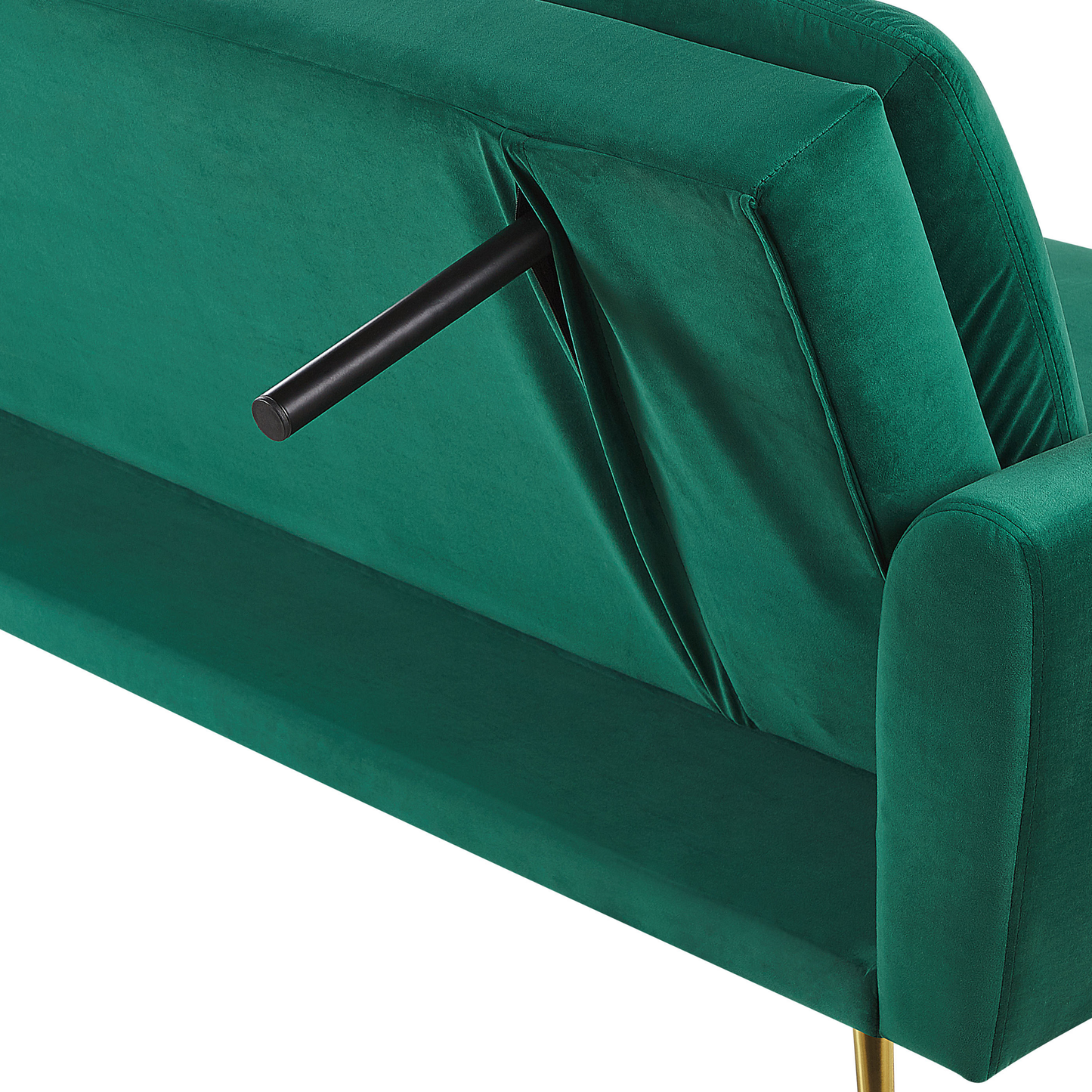 Schlafsofa 3-Sitzer Samtstoff dunkelgrün VETTRE