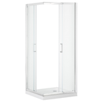 Duschkabine 90 x 90 x 185 cm Silber TELA
