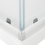 Duschkabine 90 x 90 x 185 cm Silber TELA