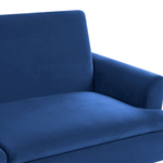 Schlafsofa 3-Sitzer Samtstoff marineblau VETTRE
